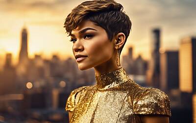 Beauty look di Zendaya: copia il pixie e bun per un tocco furbo