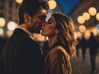 Belen abbraccia un altro uomo dopo cena con fidanzato Angelo