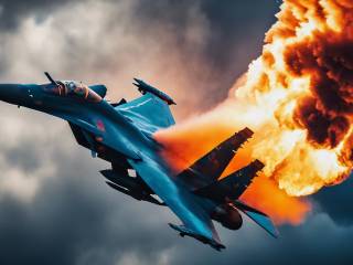 Caccia Sukhoi Su-34 abbattuto: mistero sull'operazione con l'F-16 di Kiev