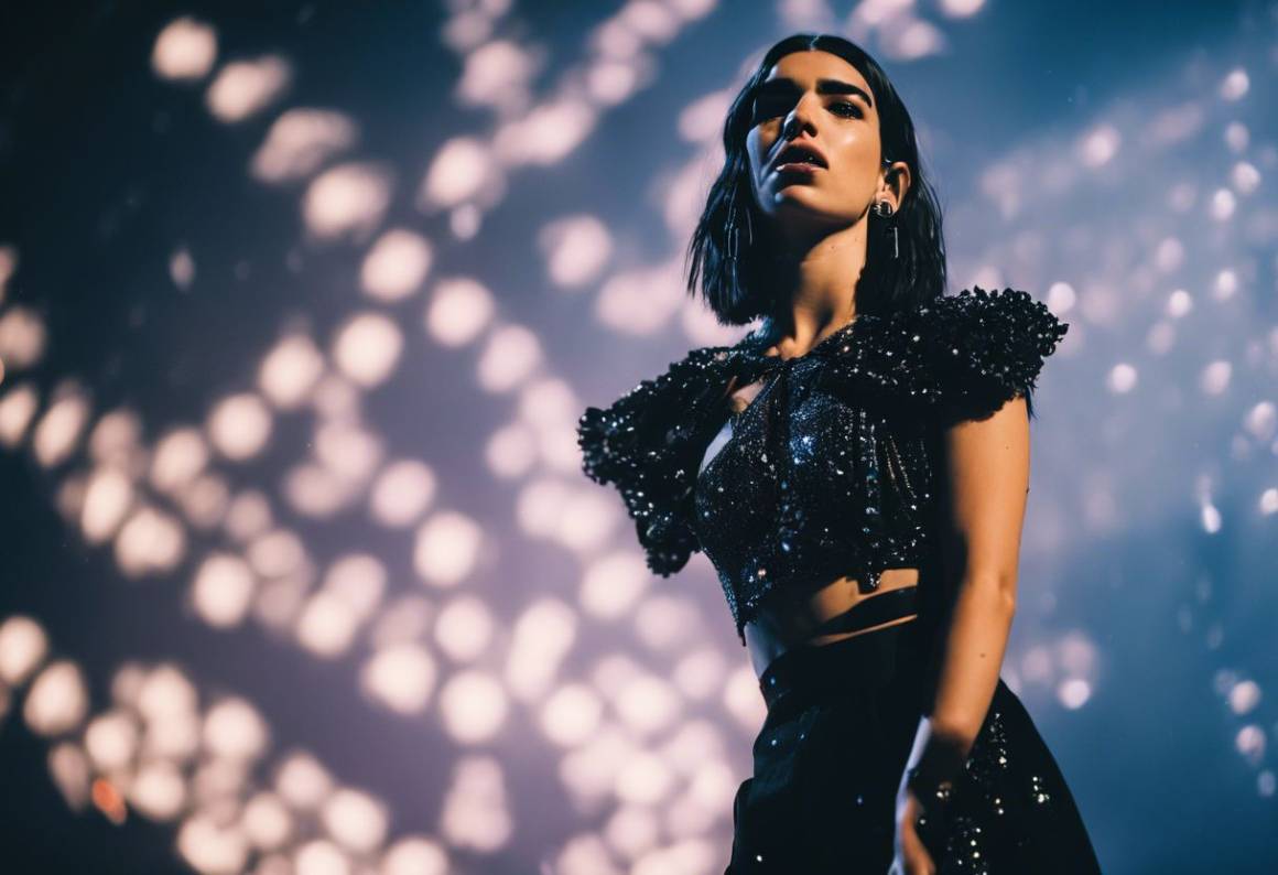 Dua Lipa incanta con il suo stile gotico e glamour alla Hall of Fame 2024