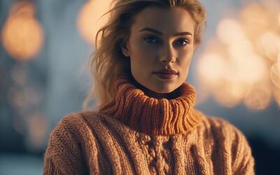 Il cable knit sweater si reinventa con audaci illusioni e accostamenti creativi