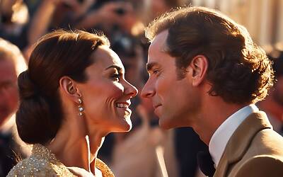 Kate Middleton fa discutere per il bacio imperdibile e inaspettato in pubblico