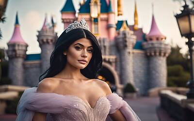 Kylie Jenner diventa una principessa con la sfilata di Coperni a Disneyland