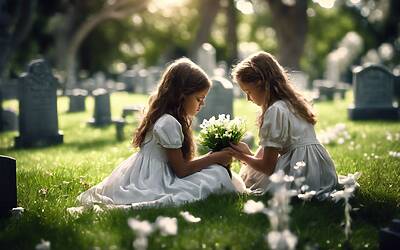 Muller e le figlie al cimitero: la controversa foto che ha stupito tutti