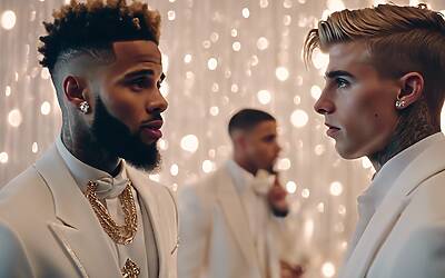 Odell Beckham sorprende nel video con Bieber al white party di Diddy