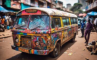 Pulmini del Kenya: colori vivaci e storie affascinanti in movimento