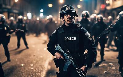 Sparatoria fatale: poliziotto aggredito dai familiari della vittima in protesta