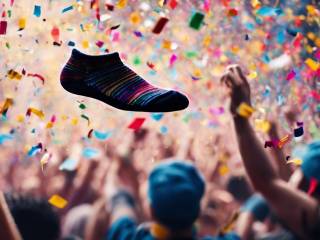 Tony Effe sorprende e lancia calzini usati durante il suo concerto esclusivo