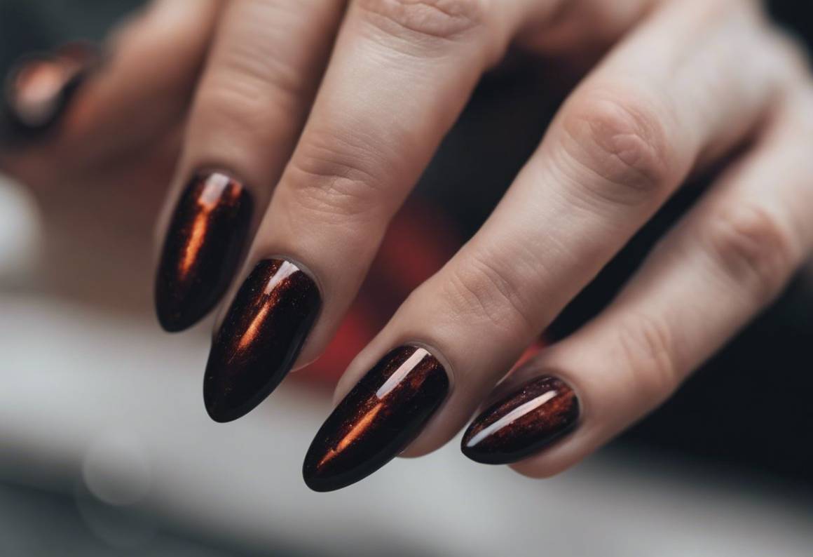 Unghie ballerina dark: scopri la manicure autunnale 2024 ispirata a Elodie