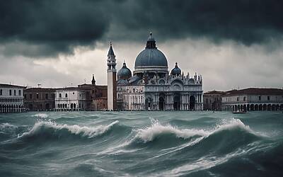 Venezia affronta onda di maltempo e picco di marea straordinario oggi