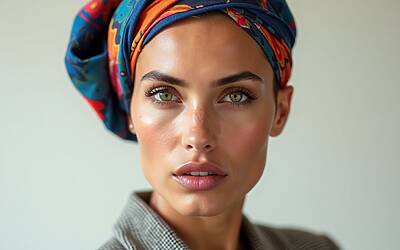 Bianca Balti sfoggia un turbante dopo aver rasato i capelli