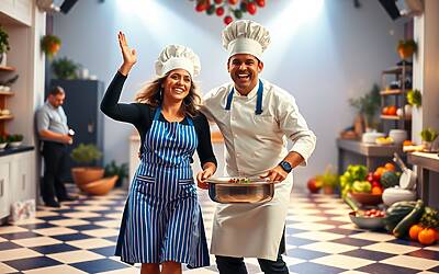 Bianco Guaccero e Giovanni Pernice trasformano la pista da ballo in ristorante