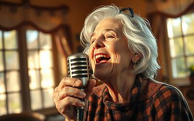 Concetta Grassidonio canta al centro per malati di Alzheimer: gioia attraverso la musica