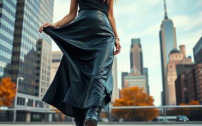 Gonna di pelle lunga: la tendenza irresistibile per il tuo guardaroba autunnale