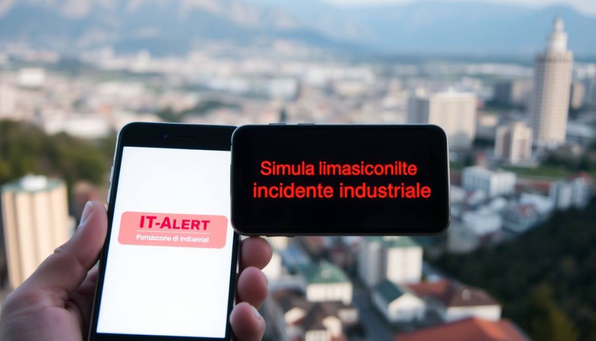 IT-Alert: Simulazione di incidente industriale a Bolzano e Trento domani