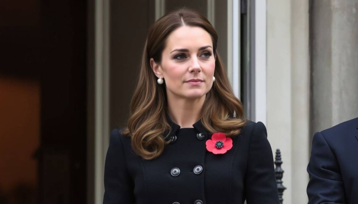 Kate Middleton si fa carico del ruolo di regina durante la giornata dei caduti