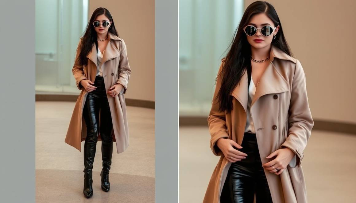 Kylie Jenner stupisce con stivali alti e occhiali per un look da ufficio glamour