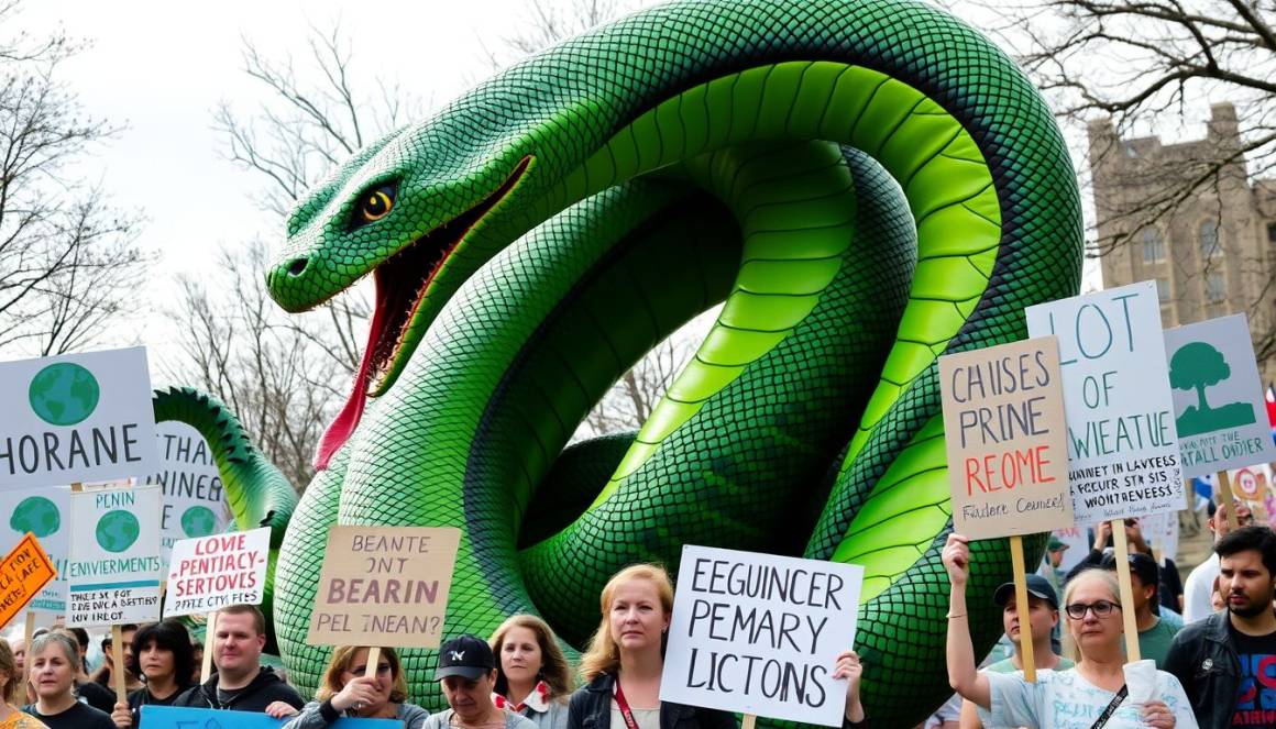 Serpente enorme alla Conferenza sul Clima: attivisti contro lobbisti dei combustibili