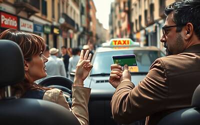 Taxi privati: il pagamento in contante e la lite nel video di Patrizia Falcone