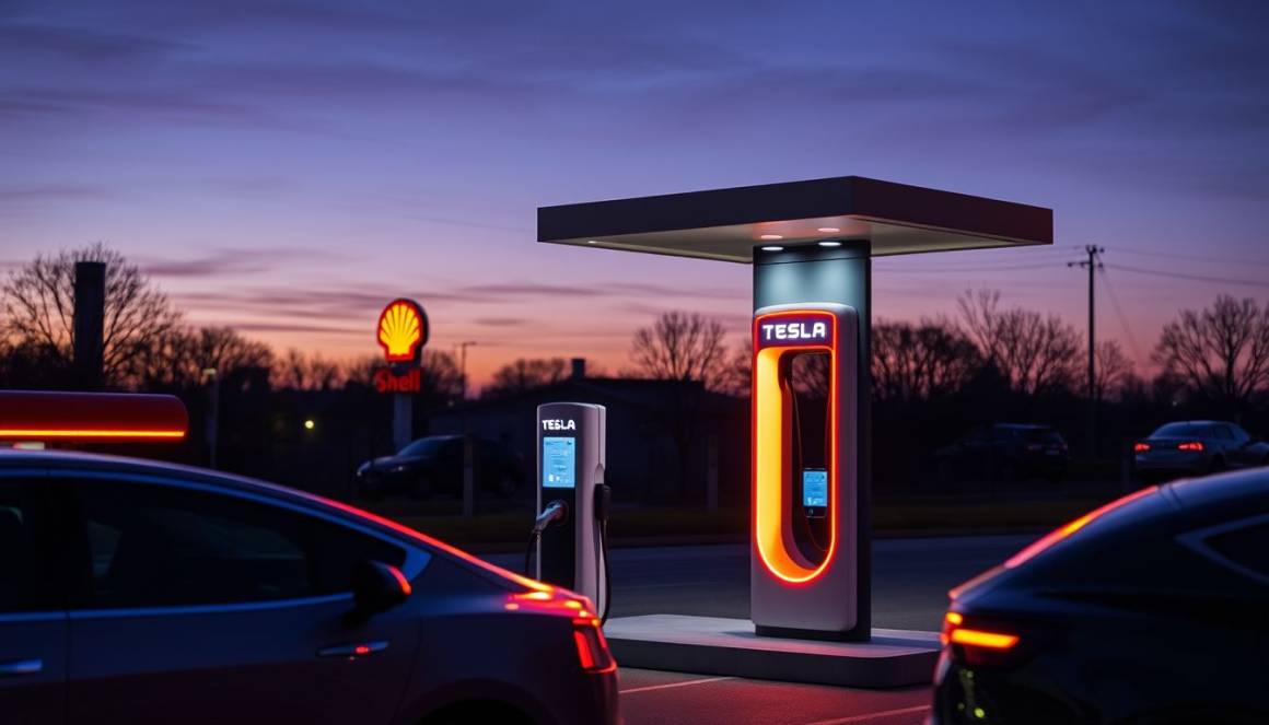 Tesla trasforma stazione Shell in Supercharger per una ricarica veloce ed efficiente