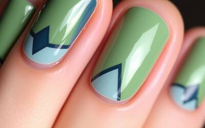 Unghie verde salvia e blu denim: tendenze moda per unghie autunnali 2023