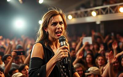 Anna blocca il concerto per sedare una violenta rissa tra i fan