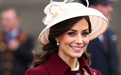 Kate sfila in pubblico con un outfit trendy e un dono speciale della regina