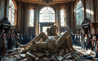 Palazzo saccheggiato: furto di opere d'arte e umiliazione nei corridoi di Assad