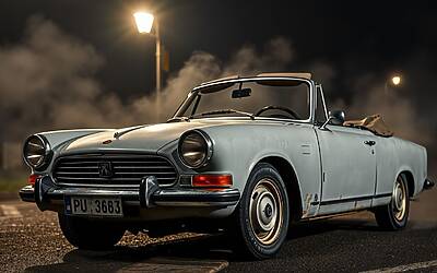 Peugeot 403 Cabriolet e Colombo: un incontro insolito tra auto e detective.