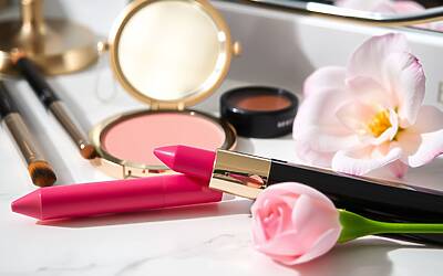 Trucco completo per il viso utilizzando solo una matita per labbra efficace