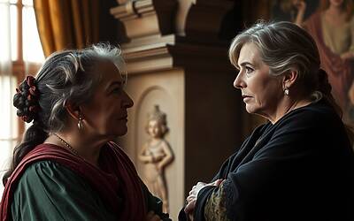 Mariavittoria si avvicina a Helena mentre allontana Jessica Morlacchi nel GF