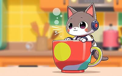 Nékojita FuFu, il robot gatto che porta freschezza con un tocco adorabile