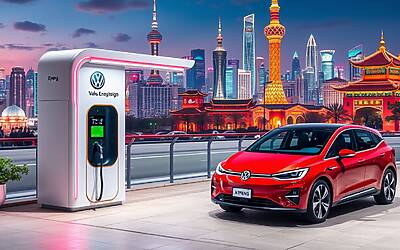 Rete di ricarica super veloce per auto elettriche con Volkswagen e Xpeng in Cina