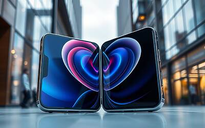 iPhone pieghevole con due display e fotocamera innovativa sotto lo schermo