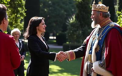 Re Carlo a Senato e Camera, Giorgia Meloni e Camilla in visita a Villa Pamphili: Foto esclusive dell'evento