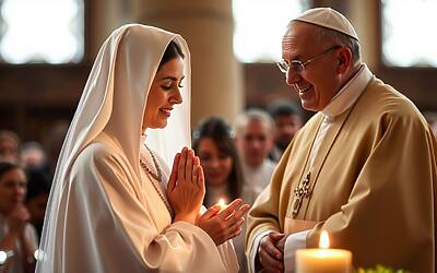 Suor Geneviève sorprende il Papa con gesto inaspettato davanti alla salma ufficiale del Vaticano