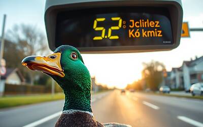 Anatra immortalata da autovelox svizzero potrebbe essere recidiva e causare multe frequenti