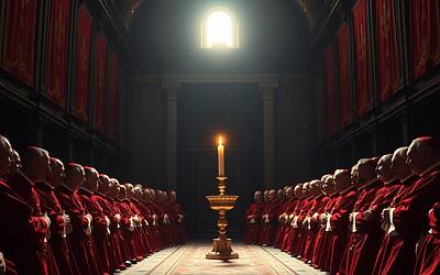 Cardinali riuniti in Vaticano per l’inizio dell’elezione del nuovo Papa nel Conclave storico