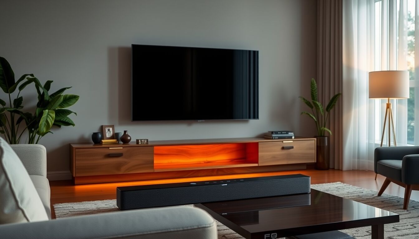 Soundbar Amazon da 3.1 canali per un audio cinematografico di qualità a prezzo conveniente
