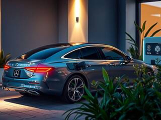 Veicoli elettrici Mercedes-Benz per ottimizzare la rete elettrica domestica con energia sostenibile