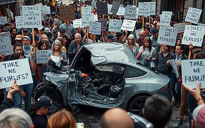 Azioni Tesla in crisi a causa del conflitto tra Elon Musk e Donald Trump nel mercato automobilistico