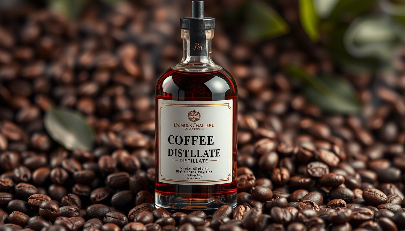 Caffè Bi-Distillato Oro Nero trasformato in aroma esclusivo per sigaretta elettronica di alta qualità