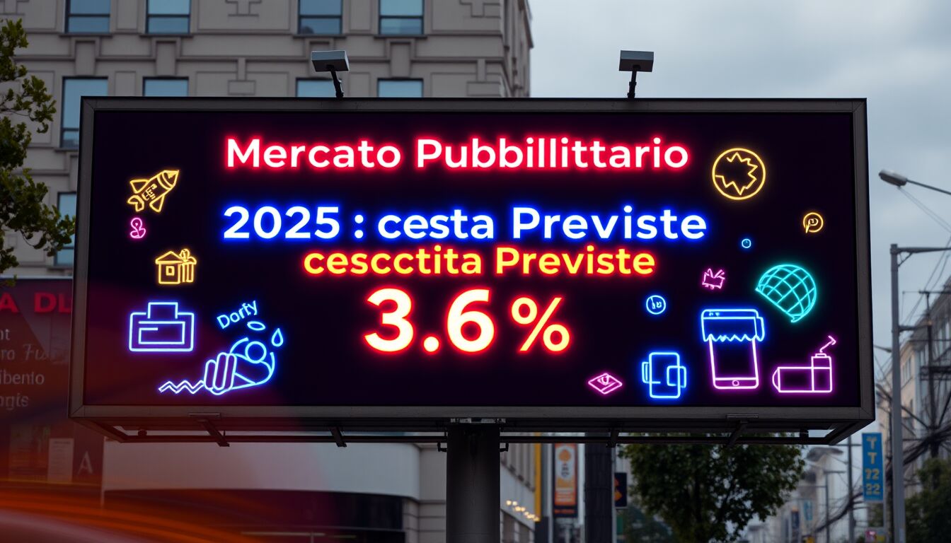 Mercato Pubblicitario 2025 Previsioni Crescita 3,6% e Scenari Incerti Secondo Semestre