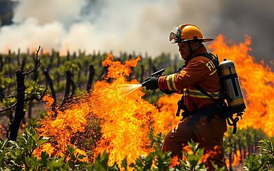 Incendio fuori controllo nella zona vinicola della California rurale: situazioni allarmanti e impatti sul settore vitivinicolo