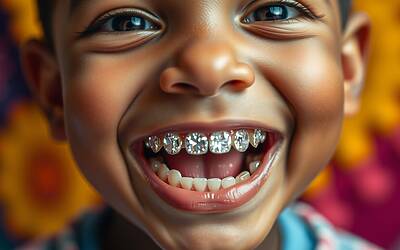 Kim Kardashian sceglie grillz per denti dei figli tra gioielli trendy e decorativi unici