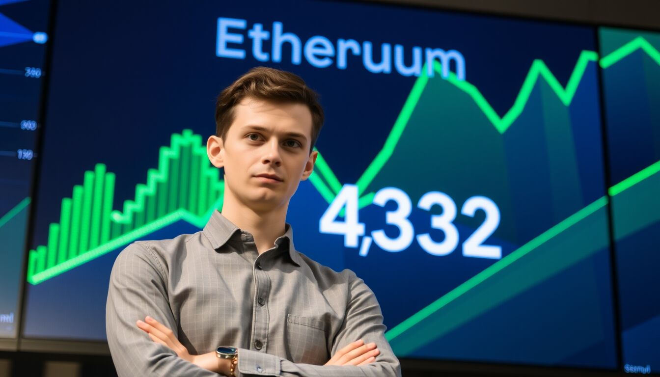 Vitalik Buterin tra i miliardari Ethereum con il prezzo di Ether oltre 4.300 dollari