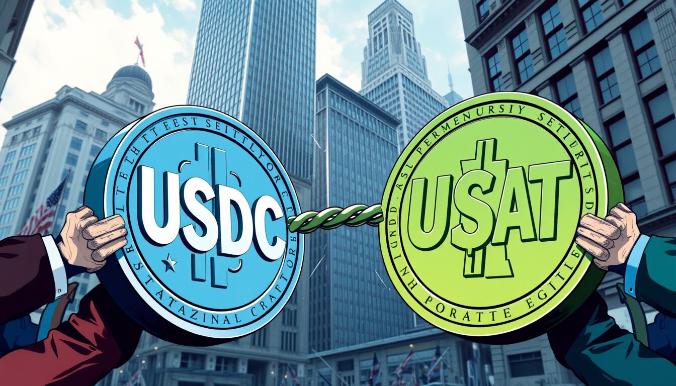 USDC di Circle sfida USAT di Tether nello scontro da 650 miliardi di dollari negli USA