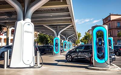 Auto elettriche prima stazione autostradale dedicata per viaggi lunghi senza interruzioni in Italia