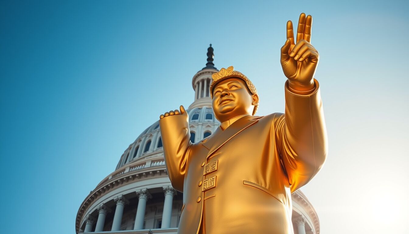 Statua d’oro per CZ di Binance inaugurata oggi a Washington DC celebra il fondatore innovativo