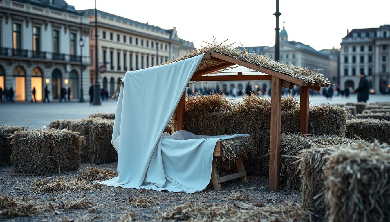 Parroco protesta per presepe senza Gesù Bambino: denuncia simbolica contro la cultura che rifiuta la vita